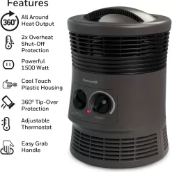 Honeywell HHF360V 360 Degree Surround Fan Forced Heater, Small