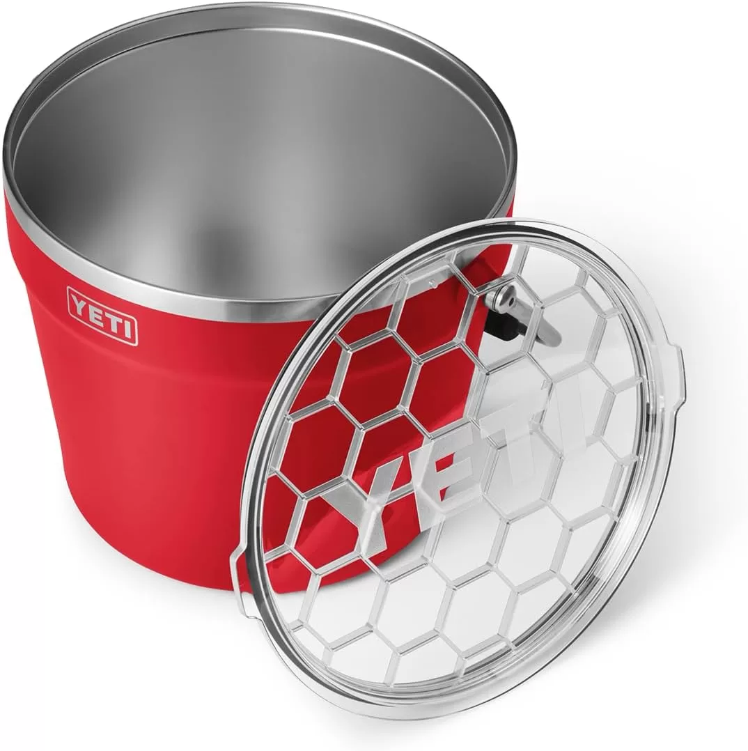 YETI Rambler Beverage Bucket, Double-Wall Vacuum Insulated Ice Bucket with Lid, Rescue Red - Image 5
