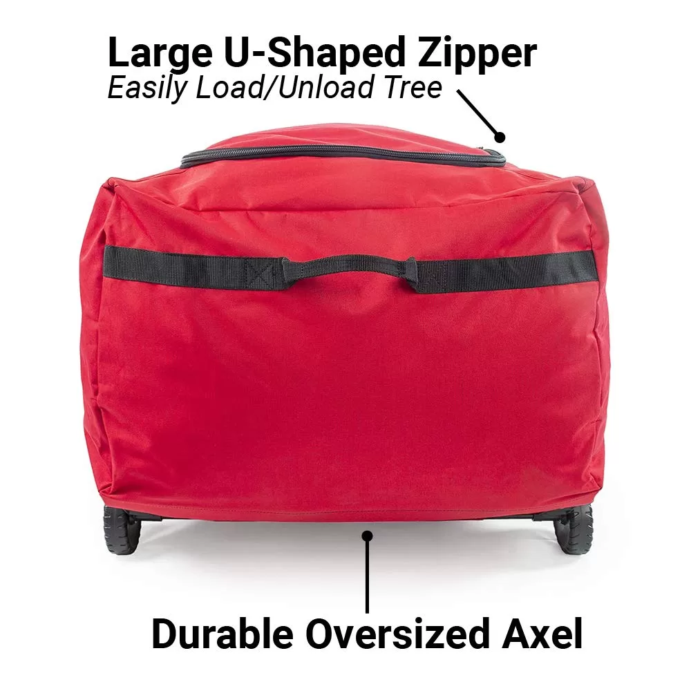 Santa's Bags Rolling Duffle Bag Tree Storage Bag - Big Wheeled 9 Foot Christmas Tree Storage Bag