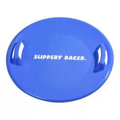 Slippery Racer Heavy-Duty Cold Weather Downhill Pro Adults and Kids Plastic Outdoor Winter Saucer Disc Snow Sleds with Handles.