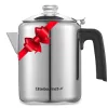 Elite Gourmet EC008 Classic Stovetop Coffee Percolator, Glass Clear Brew Progress Knob, Cool-Touch Handle, Stainless Steel