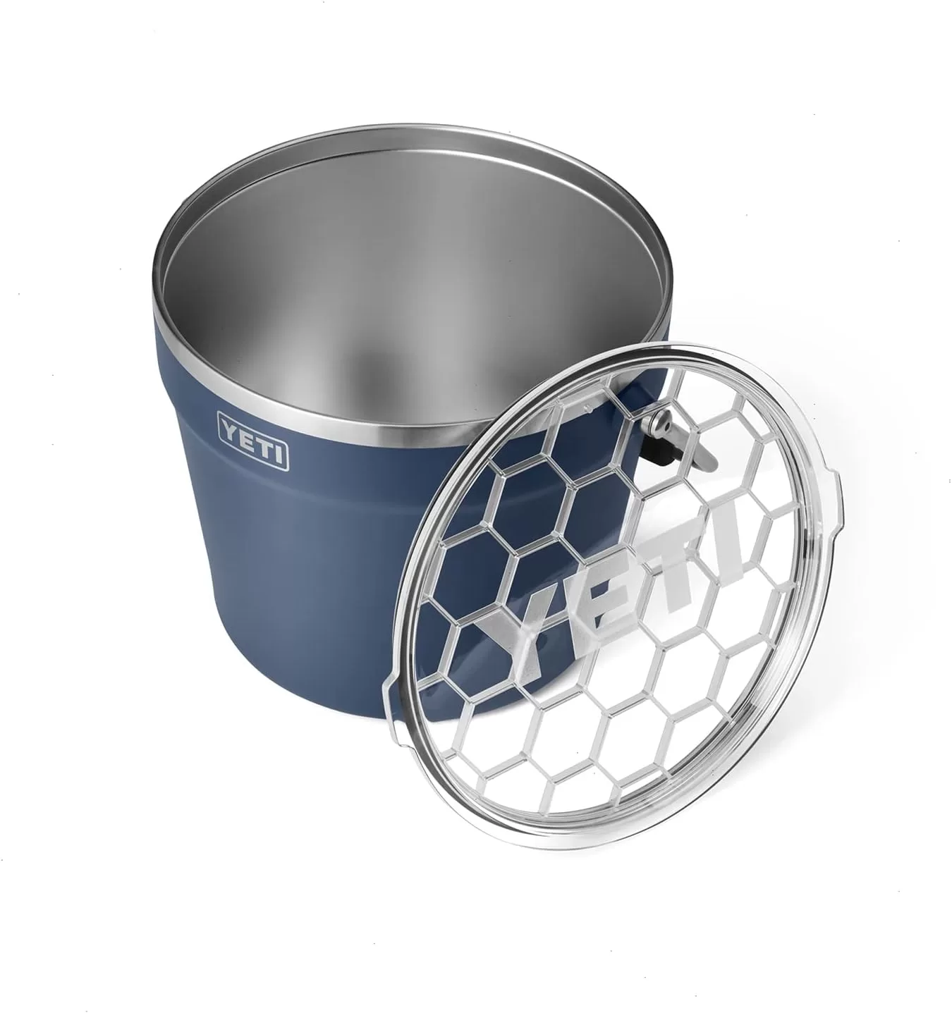 YETI Rambler Beverage Bucket, Double-Wall Vacuum Insulated Ice Bucket with Lid, Navy - Image 5
