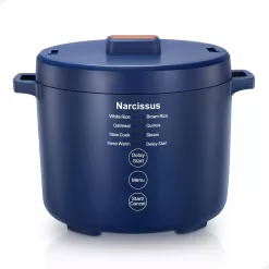 Narcissus 3.5-Cup Rice Cooker for 1-3 People, Multifunctional for Rice, Oatmeal, Quinoa, Blue