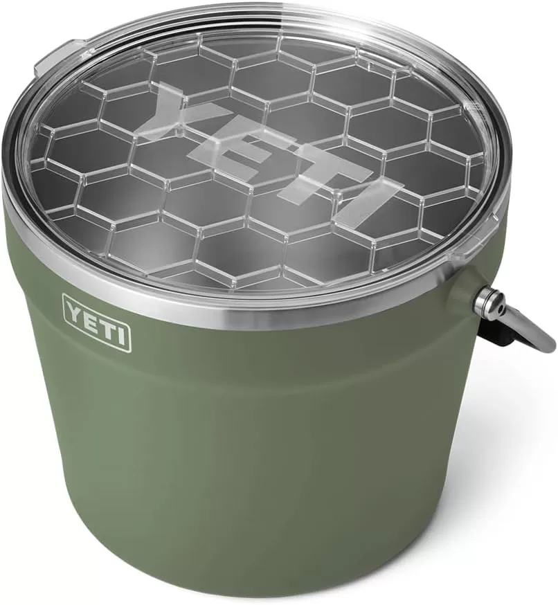 YETI Rambler Beverage Bucket, Double-Wall Vacuum Insulated Ice Bucket with Lid, Camp Green - Image 5