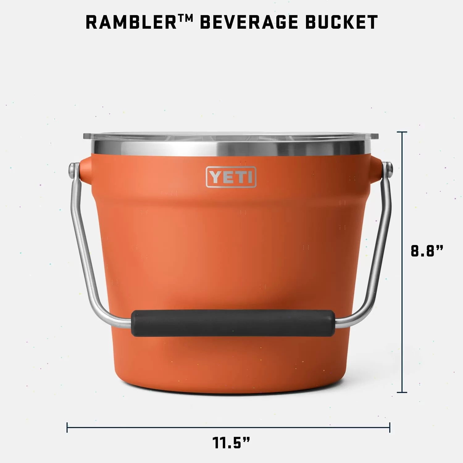 YETI Rambler Beverage Bucket, Double-Wall Vacuum Insulated Ice Bucket with Lid, Desert Clay - Image 4