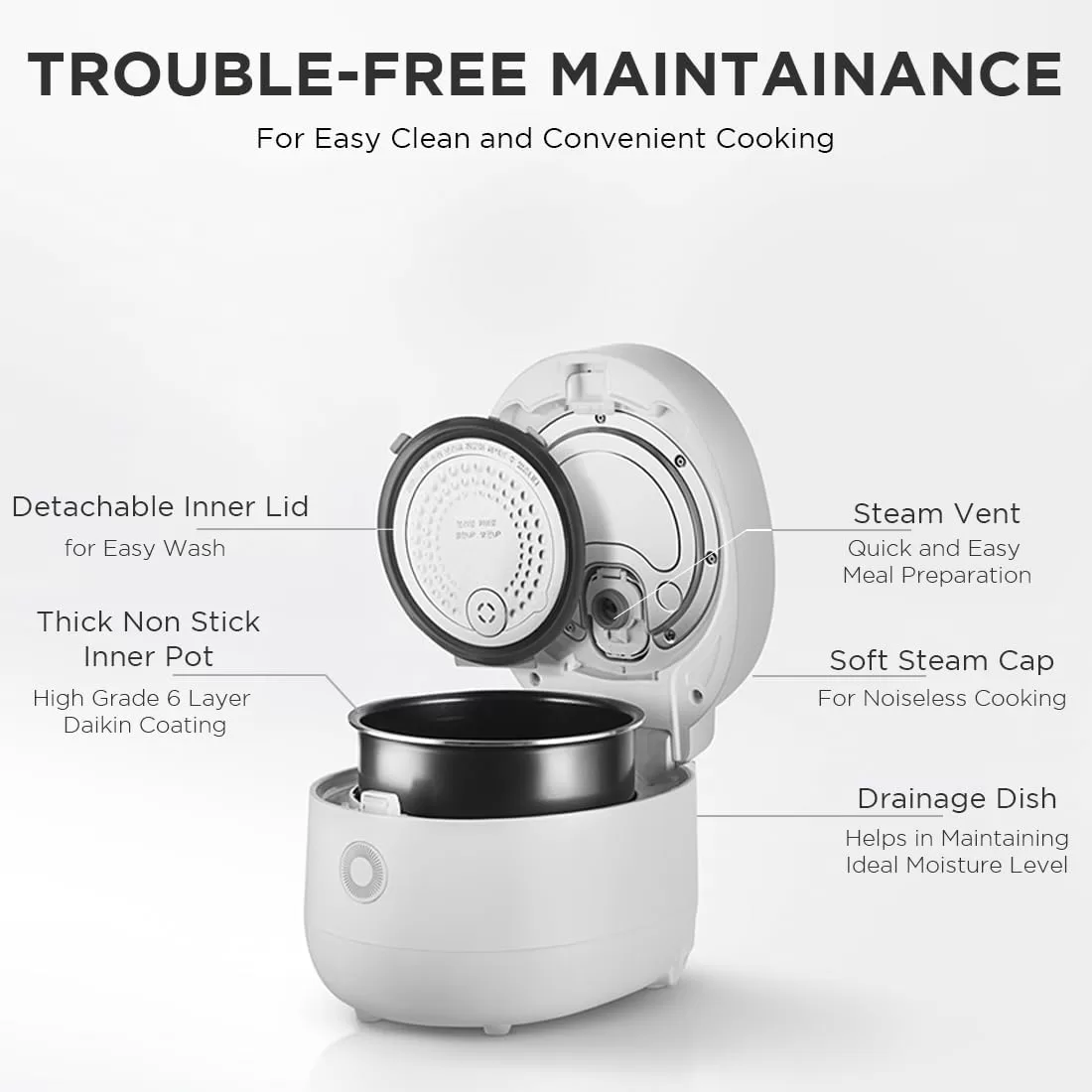 CUCKOO CR-0675F | 6-Cup (Uncooked) Micom Rice Cooker, Touch-Screen, Nonstick Inner Pot | White