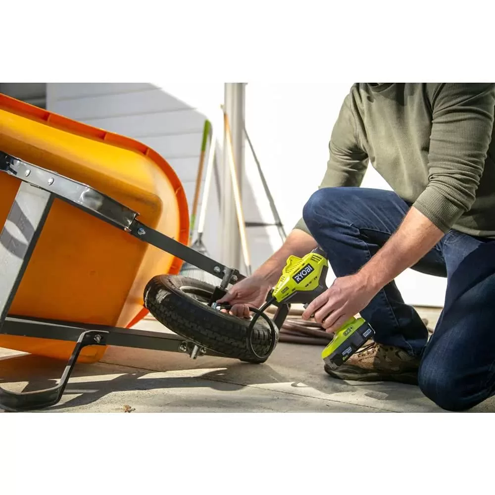 Ryobi P737 18V ONE+ Portable Cordless Power Inflator for Tires, Battery Not Included