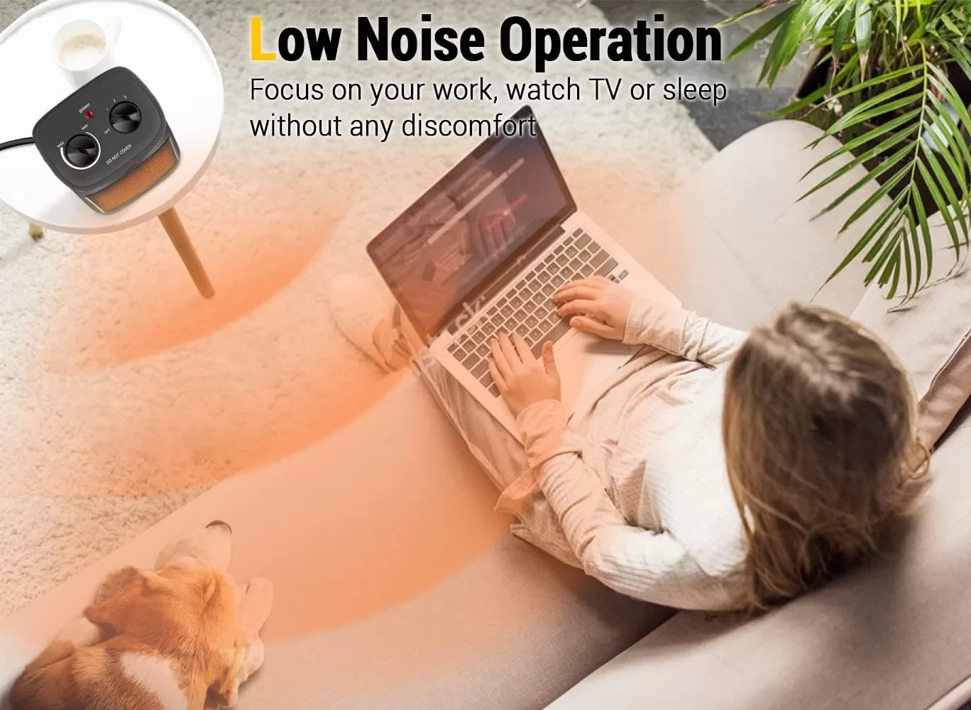 Space Heater, 1500W Electric Heaters Indoor Portable with Thermostat