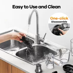 JoyBear Cold Press Juicer Machine: Easy to Clean Slow Masticating Extractor for Veggies and Fruits, Silver
