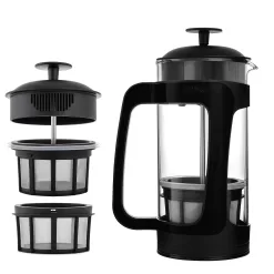 ESPRO - P3 French Press - Double Micro-Filtered Coffee and Tea Maker, Grit-Free and Bitterness - Free Brews - (Black, 32 Oz)