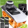 Fullstar Mandoline Slicer for Kitchen, Cheese Grater Vegetable Spiralizer and Veggie Slicer for Cooking & Meal Prep
