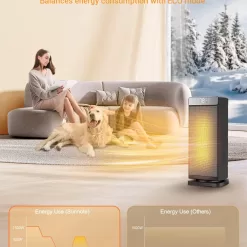 Sunnote Space Heater for Indoor Use, 1500W Fast Heating, Electric & Portable Ceramic Heaters