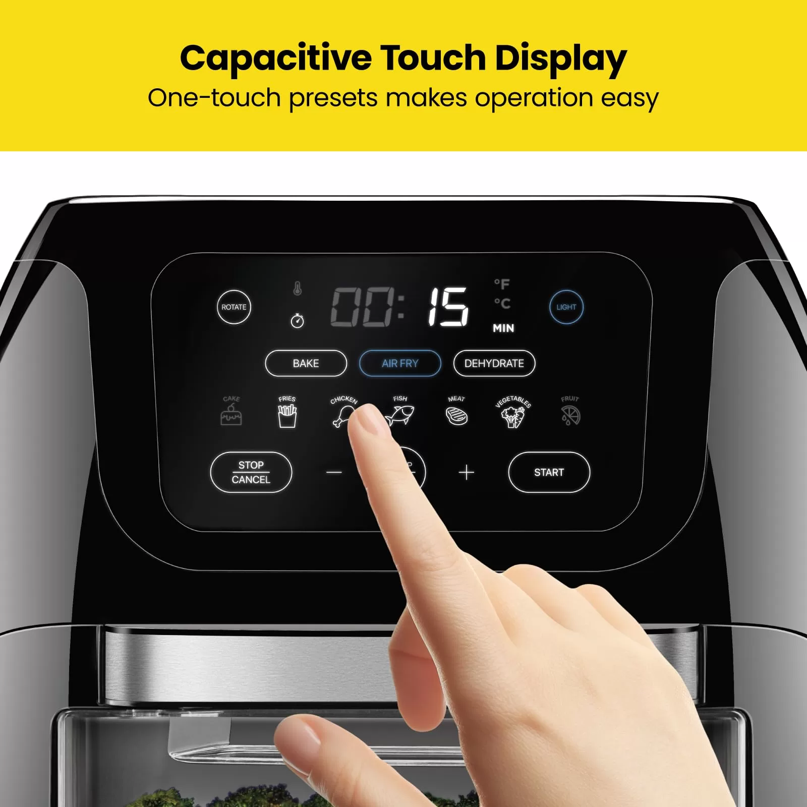 CHEFMAN 10L Multifunction Digital Air Fryer, Rotisserie, Dehydrator, Convection Oven with 17 Presets