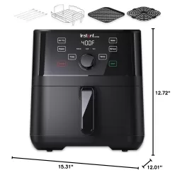 Instant Pot 5.7-QT Air Fryer Oven with Accessories, From the Makers of Instant Pot, Customizable Smart Cooking Programs