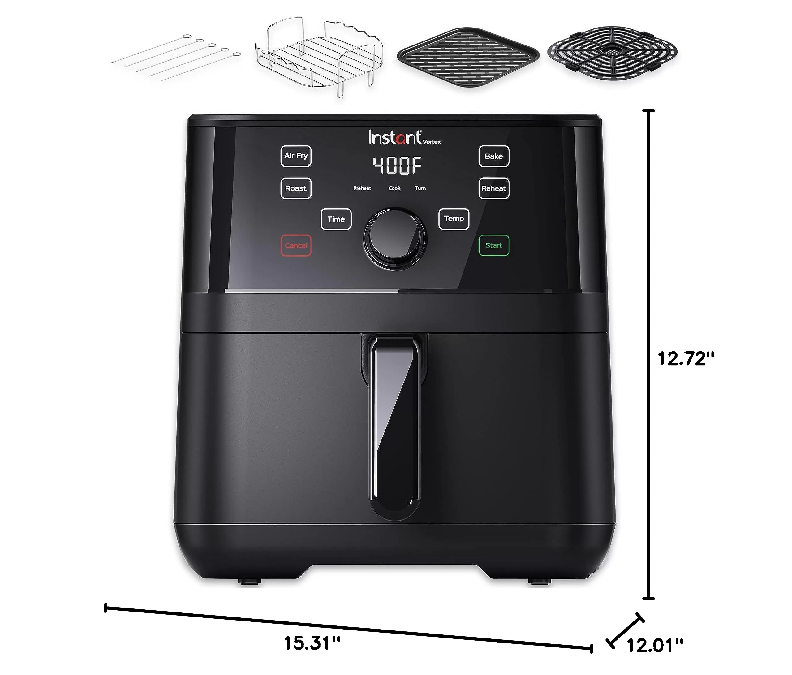 Instant Pot 5.7-QT Air Fryer Oven with Accessories, From the Makers of Instant Pot, Customizable Smart Cooking Programs