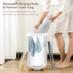 Keenray Towel Warmer for Bathroom, Luxury Towel Warmer Bucket with Timer