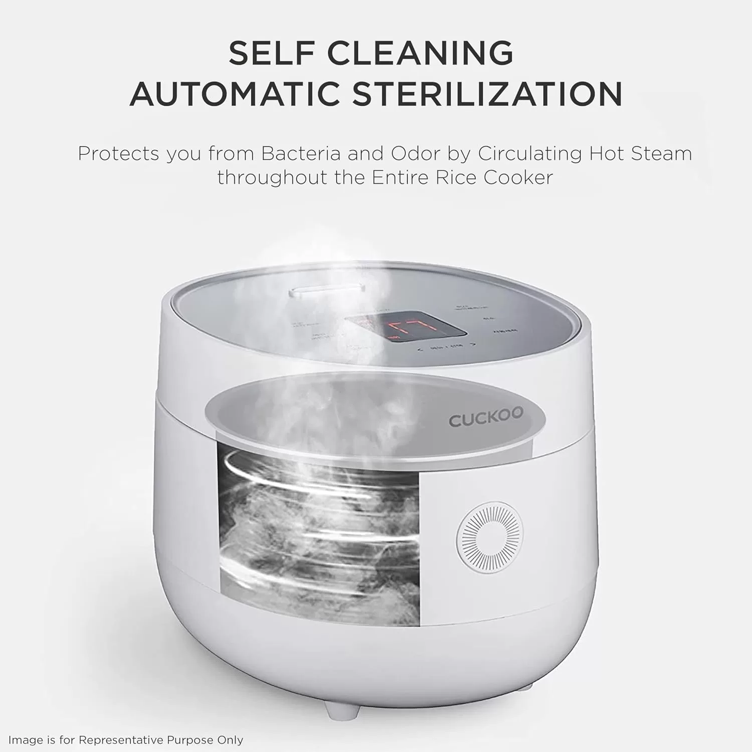 CUCKOO CR-0675F | 6-Cup (Uncooked) Micom Rice Cooker, Touch-Screen, Nonstick Inner Pot | White