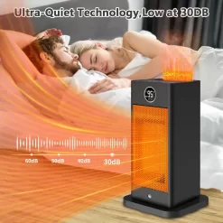 Okoium Space Heaters for Indoor Use, 2023 Upgraded PTC Space Heater Large Room 1500W, Heat Up 260 sq.ft