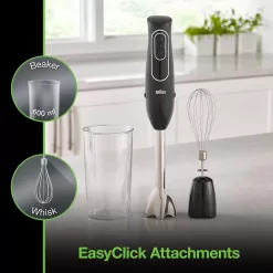 Braun MultiQuick 5 Immersion Hand Blender Patented Technology , Black, MQ505