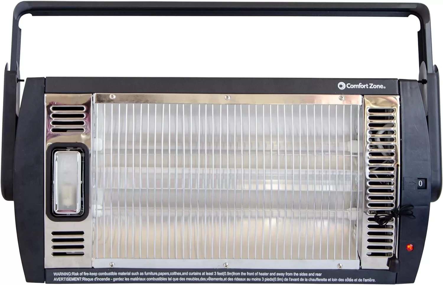 Comfort Zone Ceiling Mounted Dual Quartz Radiant Electric Space Heater, CZQTV5M