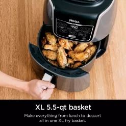 Ninja AF161 Max XL Air Fryer that Cooks, Crisps, Roasts, Bakes, Reheats and Dehydrates, Grey