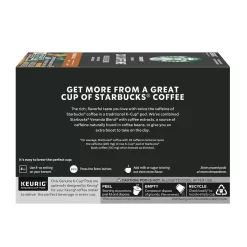 Starbucks Medium Roast K-Cup Coffee Pods with 2X Caffeine — for Keurig Brewers — 6 boxes (60 pods total)