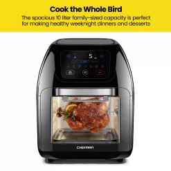 CHEFMAN 10L Multifunction Digital Air Fryer, Rotisserie, Dehydrator, Convection Oven with 17 Presets
