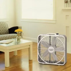 Lasko 20″ Weather-Shield Performance Box Fan-Features Innovative Wind Ring System for Up to 30% More Air, 20 Inch, 3720