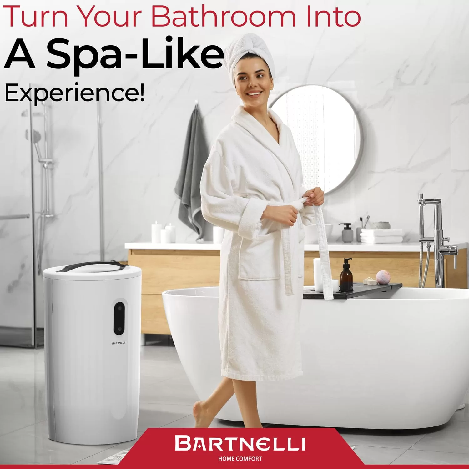 Bartnelli Pro Luxury Premium Towel Warmer, Extra Large Modern Bucket Style Warmer