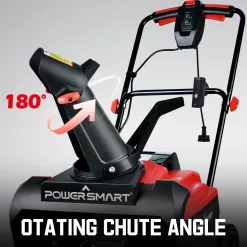PowerSmart 21 Inch Electric Snow Blower - 120V 15 Amp, 2100 RPM, LED Light for Yard, Road