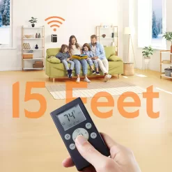 GiveBest 800W Wall Outlet Space Heater with Remote, LED Display Small Plug in Electric Heater