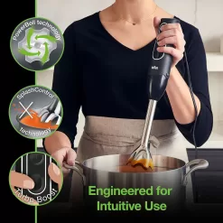 Braun MultiQuick 5 Immersion Hand Blender Patented Technology , Black, MQ505