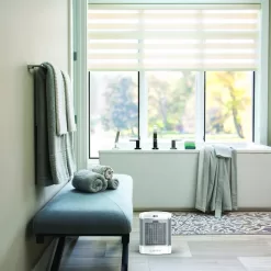 Lasko CD08200 Small Portable Ceramic Space Heater for Bathroom and Indoor Home Use, White