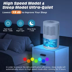 Gocheer Dehumidifiers for Home for Room, 800 sq ft Dehumidifier with Drain Hose for Basement