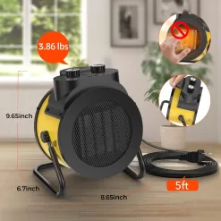Elevoke Space Heaters for Indoor Use, 1500W PTC Electric Heater with 90°Adjustable Angle