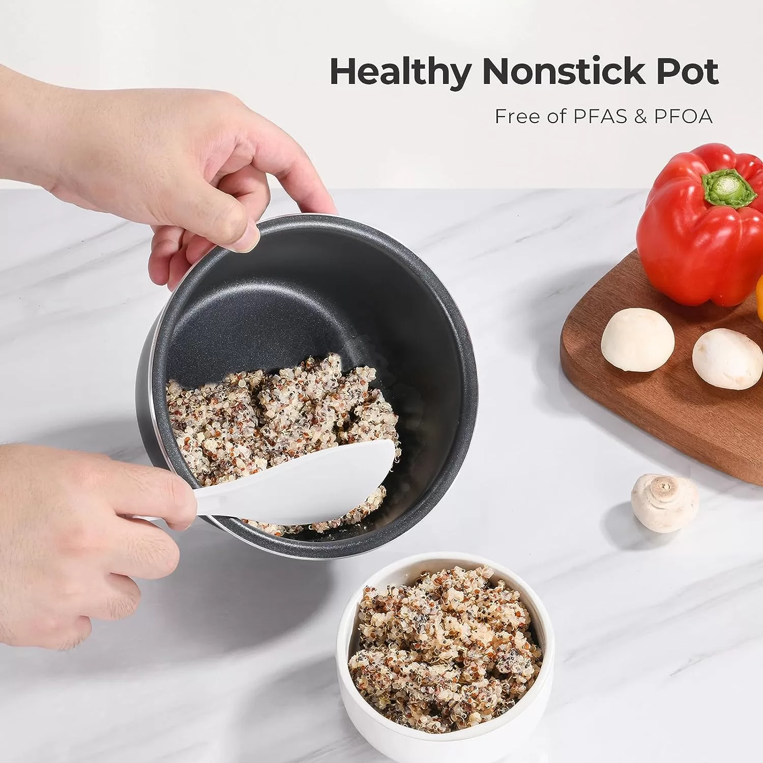 Narcissus 3.5-Cup Rice Cooker for 1-3 People, Multifunctional for Rice, Oatmeal, Quinoa, Blue