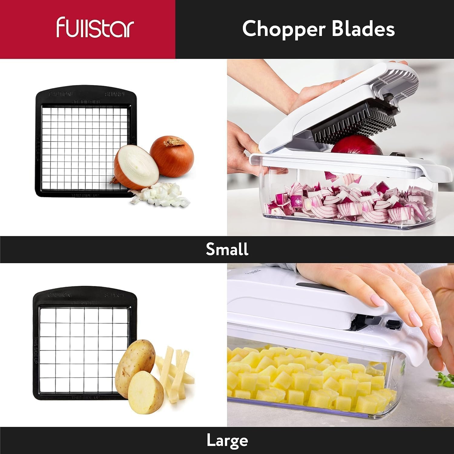 Fullstar Vegetable Chopper - Spiralizer Vegetable Slicer (4 in 1, White) - Image 6