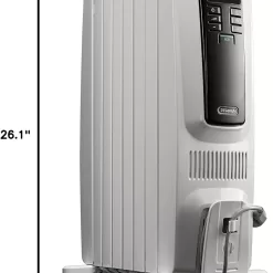 De'Longhi Dragon Digital Oil Filled Radiator Heater, 1500W Electric Space Heater for indoor use
