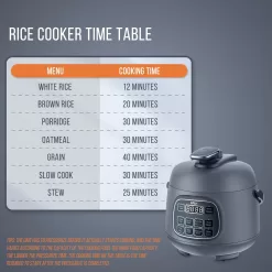 Bear Rice Cooker 3 Cups (Uncooked), Fast Electric Pressure Cooker