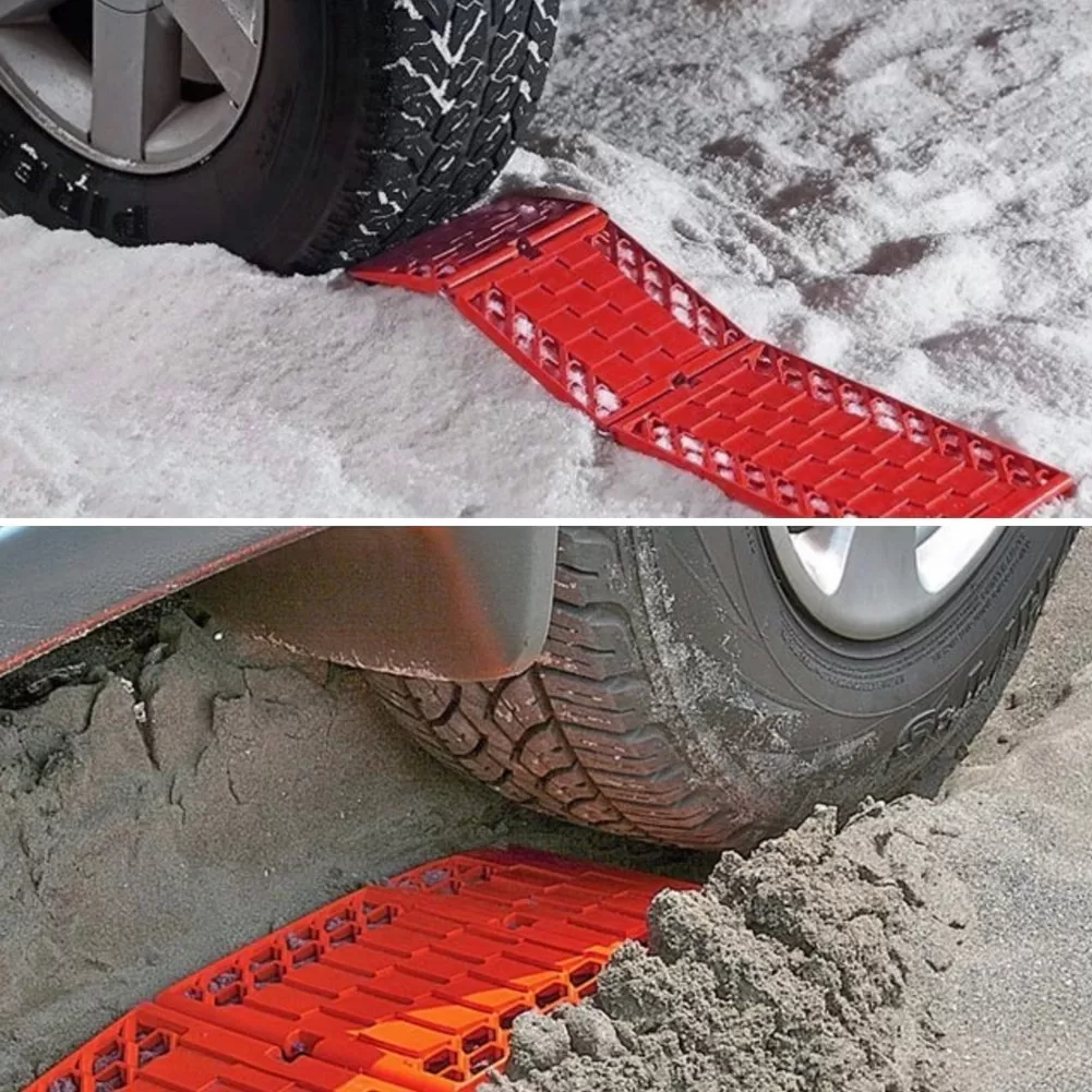 WawaAuto All-weather Foldable Auto Traction Mat Tire Grip Aid, Car Escape Mat (2-Pack)