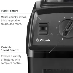 Vitamix Explorian Blender, Professional-Grade, 64 oz. Low-Profile Container, Black - 65542 (Renewed Premium)