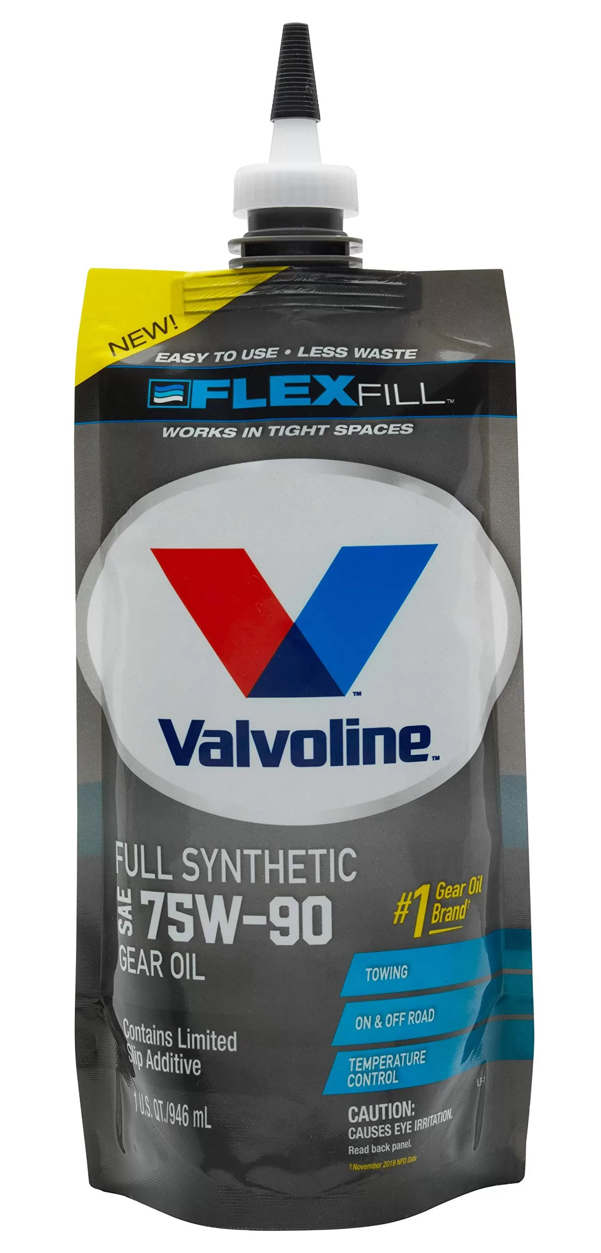 Valvoline Flexfill SAE 75W-90 Full Synthetic Gear Oil 1 QT, Case of 4