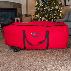 Santa's Bags Rolling Duffle Bag Tree Storage Bag - Big Wheeled 9 Foot Christmas Tree Storage Bag