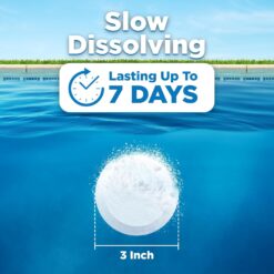 Alternative view of C3 3″ Stabilized Chlorine Tablets - 50 lbs for Swimming Pool and Hot Tubs