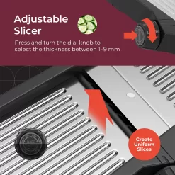 MuellerLiving Mandoline Slicer for Kitchen, Stainless Steel, Slice or Julienne, Vegetable Chopper, Fruits