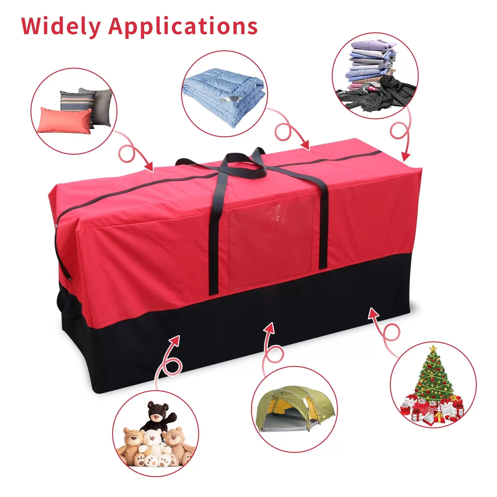 Navtue Waterproof Christmas Tree Storage Bag- Fits Up 10 Ft Tall Artificial Trees