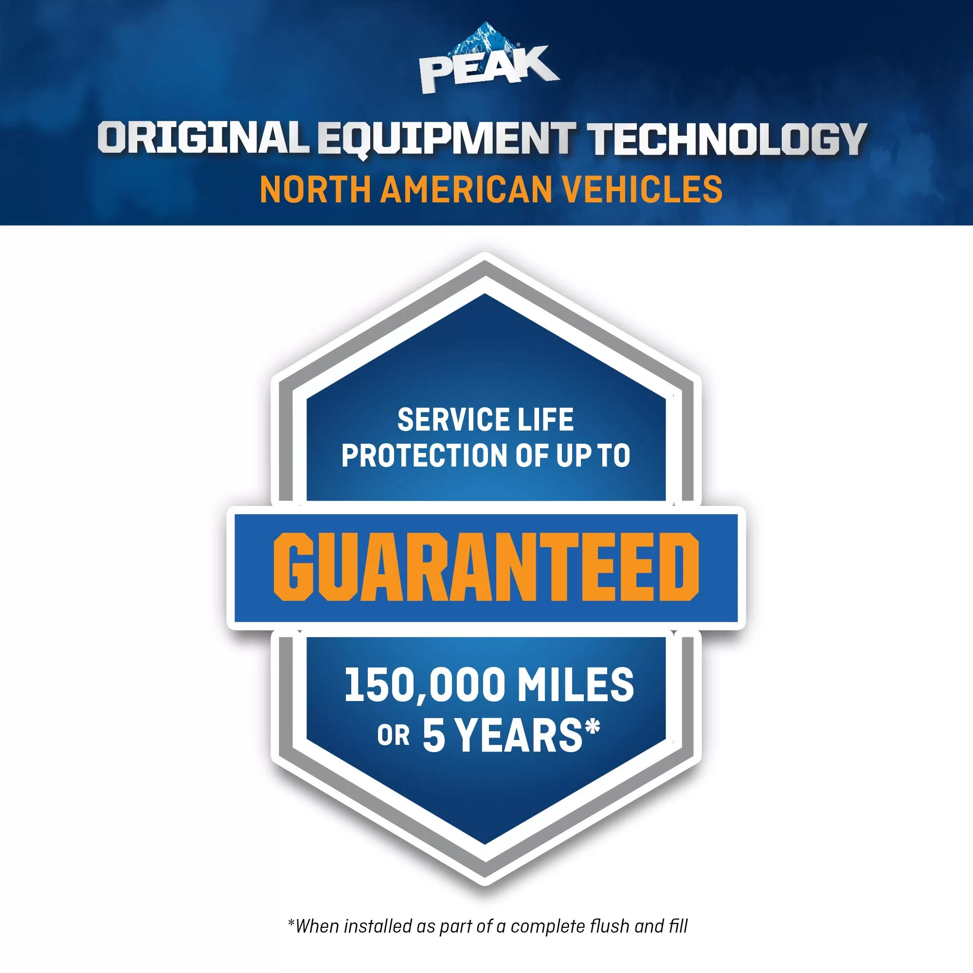 PEAK OET Extended Life Orange Concentrate Antifreeze/Coolant for North American Vehicles, 1 Gal.