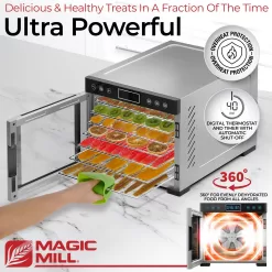 Magic Mill Pro Food Dehydrator machine | 7 Stainless Steel Trays
