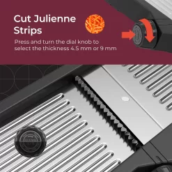 MuellerLiving Mandoline Slicer for Kitchen, Stainless Steel, Slice or Julienne, Vegetable Chopper, Fruits