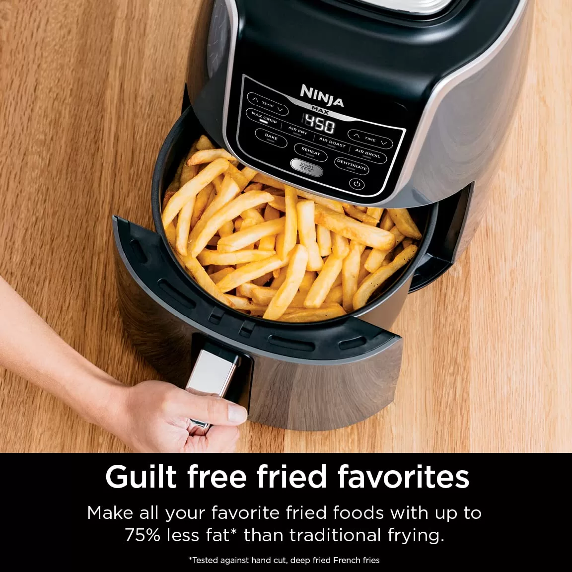 Ninja AF161 Max XL Air Fryer that Cooks, Crisps, Roasts, Bakes, Reheats and Dehydrates, Grey